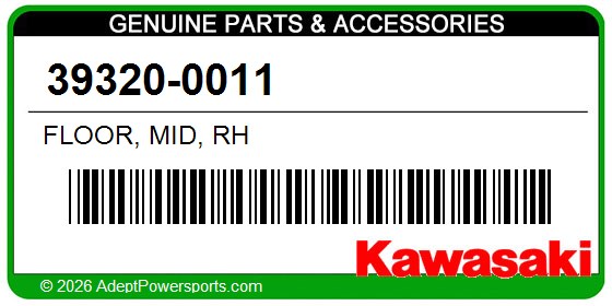 Kawasaki 39320-0011 Floor, Mid, Rh