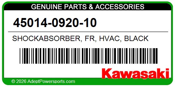 Kawasaki 45014-0920-10 Shockabsorber, Fr, Hvac, Black