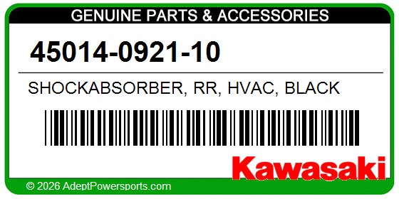 Kawasaki 45014-0921-10 Shockabsorber, Rr, Hvac, Black