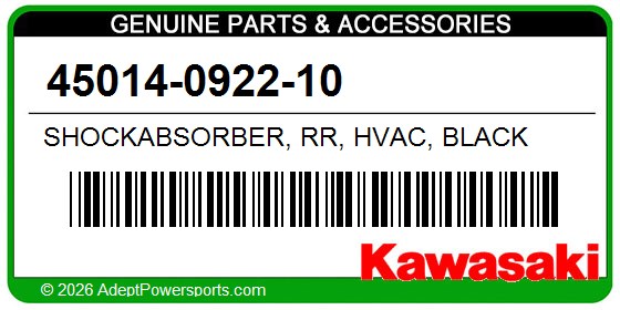Kawasaki 45014-0922-10 Shockabsorber, Rr, Hvac, Black