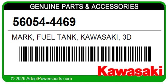 Kawasaki 56054-4469 Mark, Fuel Tank, Kawasaki, 3D