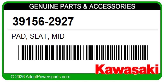 Kawasaki 39156-2927 Pad, Slat, Mid