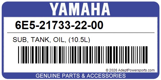 Yamaha 6E5-21733-22-00 Sub, Tank, Oil, (10.5L)