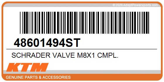 KTM 48601494ST Schrader Valve M8x1 Cmpl.