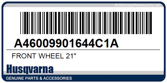 Husqvarna A46009901644C1A Front Wheel 21"