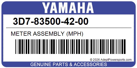 Yamaha 3D7-83500-42-00 Meter Assembly (Mph)