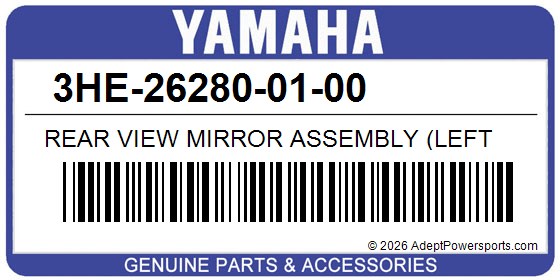 Yamaha 3HE-26280-01-00 Rear View Mirror Assembly (Left