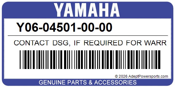 Yamaha Y06-04501-00-00 Contact Dsg, If Required For Warranty