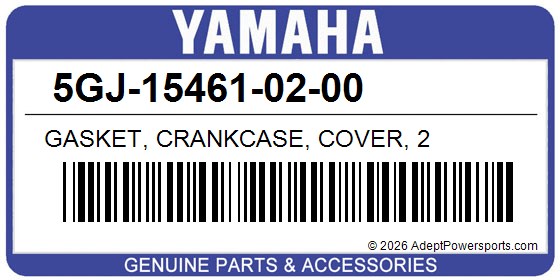 Yamaha 5GJ-15461-02-00 Gasket, Crankcase, Cover, 2