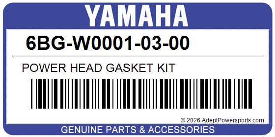 Yamaha 6BG-W0001-03-00 Power Head Gasket Kit