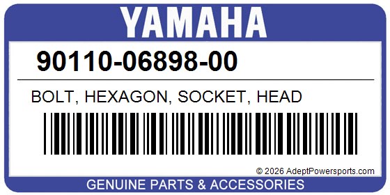 Yamaha 90110-06898-00 Bolt, Hexagon, Socket, Head