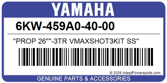 Yamaha 6KW-459A0-40-00 "Prop 26""-3Tr Vmaxshot3kit Ss"