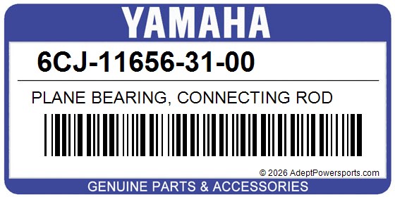 Yamaha 6CJ-11656-31-00 Plane Bearing, Connecting Rod