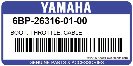 Yamaha 6BP-26316-01-00 Boot, Throttle, Cable