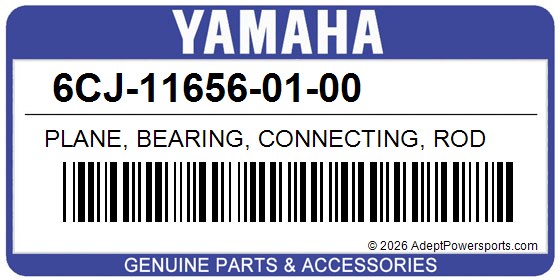 Yamaha 6CJ-11656-01-00 Plane, Bearing, Connecting, Rod