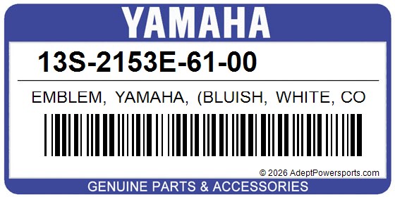 Yamaha 13S-2153E-61-00 Emblem, Yamaha, (Bluish, White, Cocktail, 1)