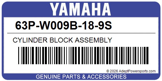 Yamaha 63P-W009B-18-9S Cylinder Block Assembly
