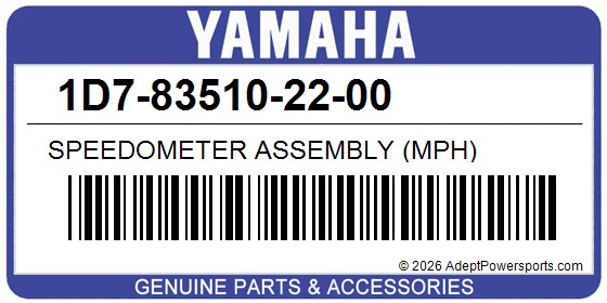 Yamaha 1D7-83510-22-00 Speedometer Assembly (Mph)