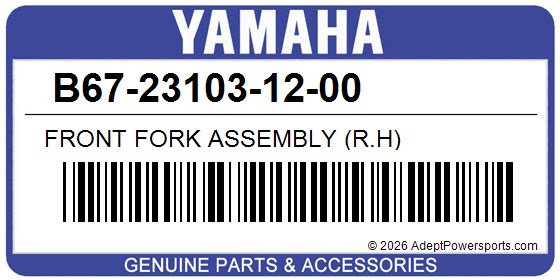 Yamaha B67-23103-12-00 Front Fork Assembly (R.H)