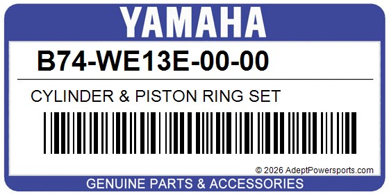 Yamaha B74-WE13E-00-00 Cylinder & Piston Ring Set