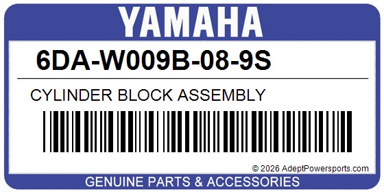 Yamaha 6DA-W009B-08-9S Cylinder Block Assembly