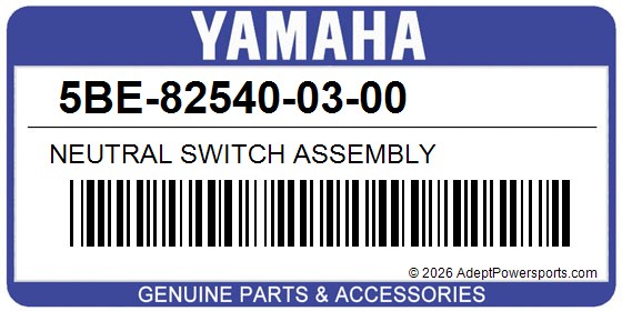 Yamaha 5BE-82540-03-00 Neutral Switch Assembly