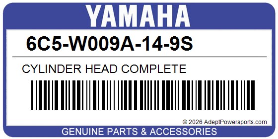 Yamaha 6C5-W009A-14-9S Cylinder Head Complete