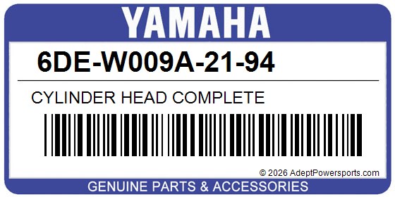 Yamaha 6DE-W009A-21-94 Cylinder Head Complete