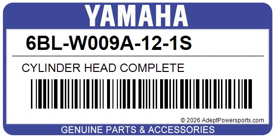Yamaha 6BL-W009A-12-1S Cylinder Head Complete