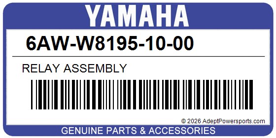Yamaha 6AW-W8195-10-00 Relay Assembly