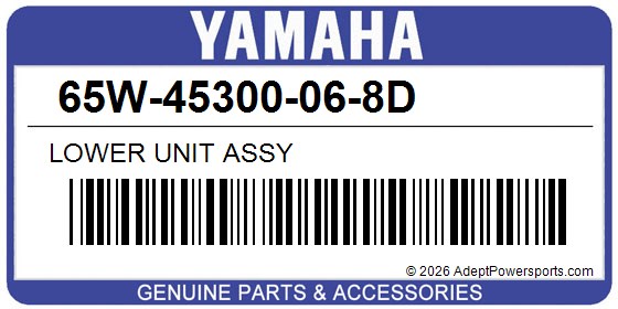 Yamaha 65W-45300-06-8D Lower Unit Assy