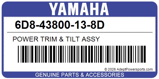 Yamaha 6D8-43800-13-8D Power Trim & Tilt Assy