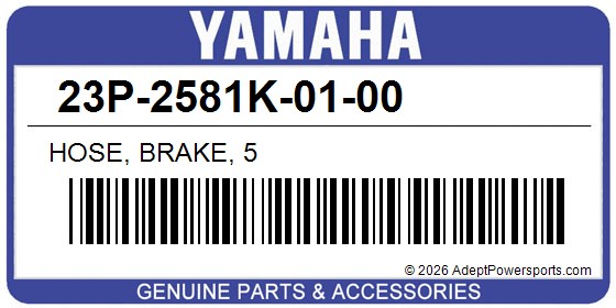 Yamaha 23P-2581K-01-00 Hose, Brake, 5