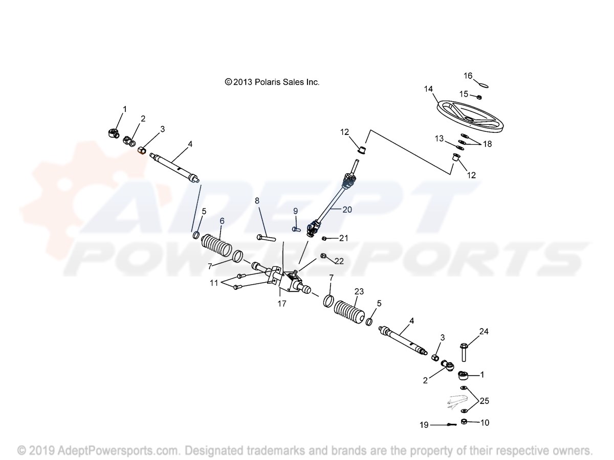 Polaris 1823465 Asm-Gear Box Steering