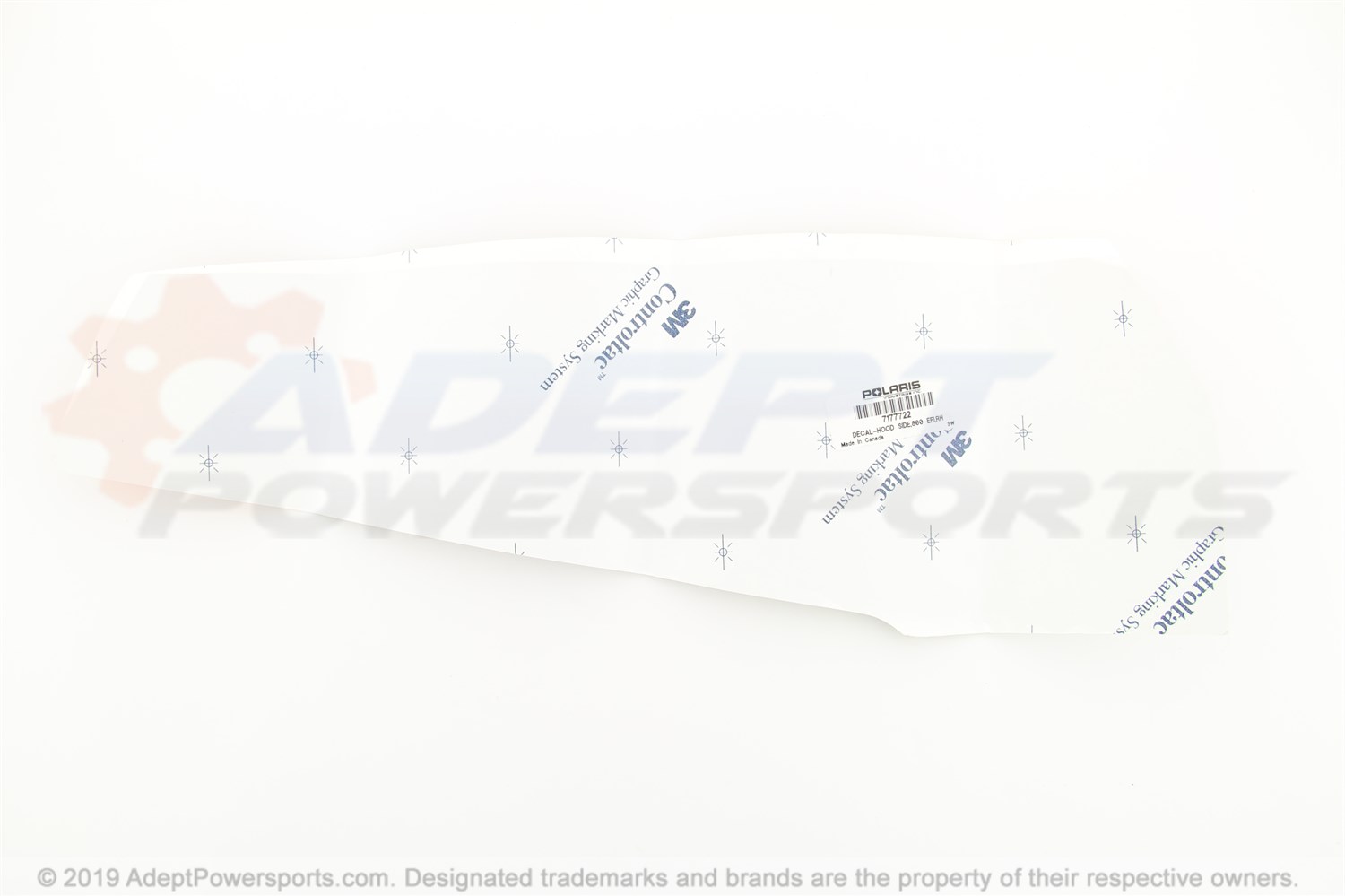 Polaris 7177722 Decal-Hood Side 800 Efi Rh