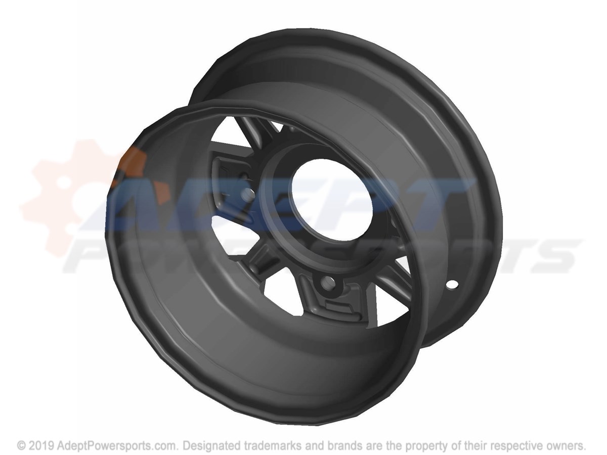 Polaris 1522483-458 Rim-Rear, Cast, 12X5.5, Solid.Blk