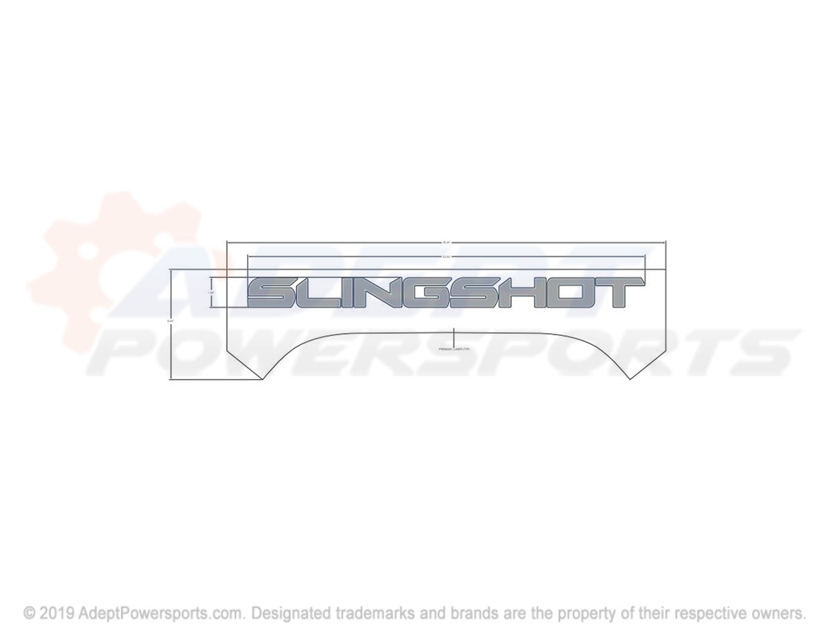 Polaris 7185036 Decal-Slingshot, Hood, Silver