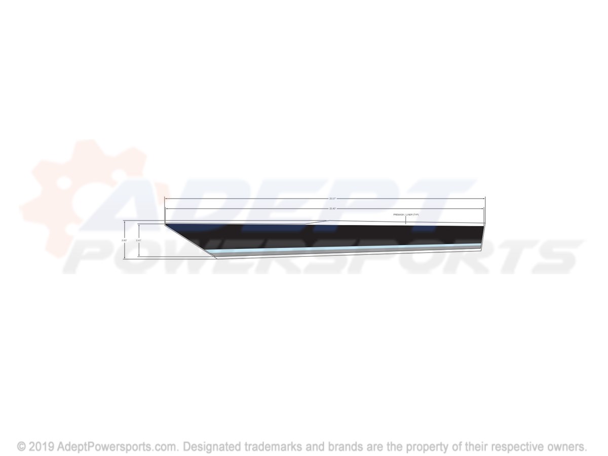 Polaris 7185189 Decal-Fender, Frt, Lh, Ornmad