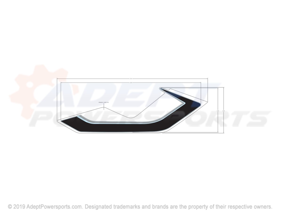 Polaris 7185194 Decal-Frt, Wing, Rh, Ornmad